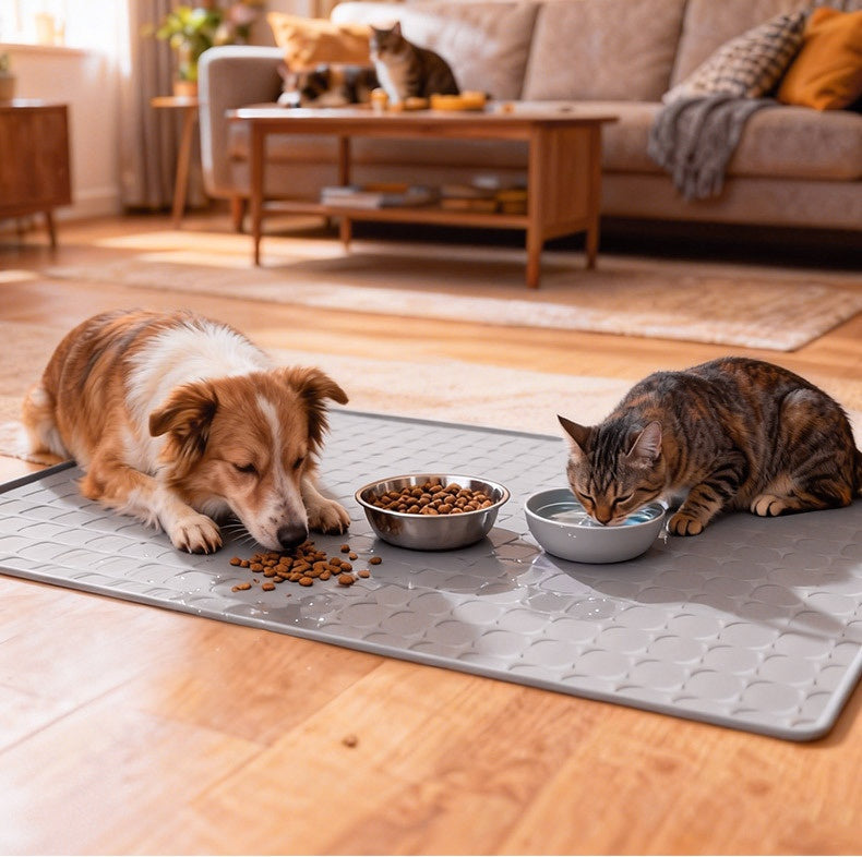 Silicone Pet Mat Waterproof Stain Resistant Feeding Mat